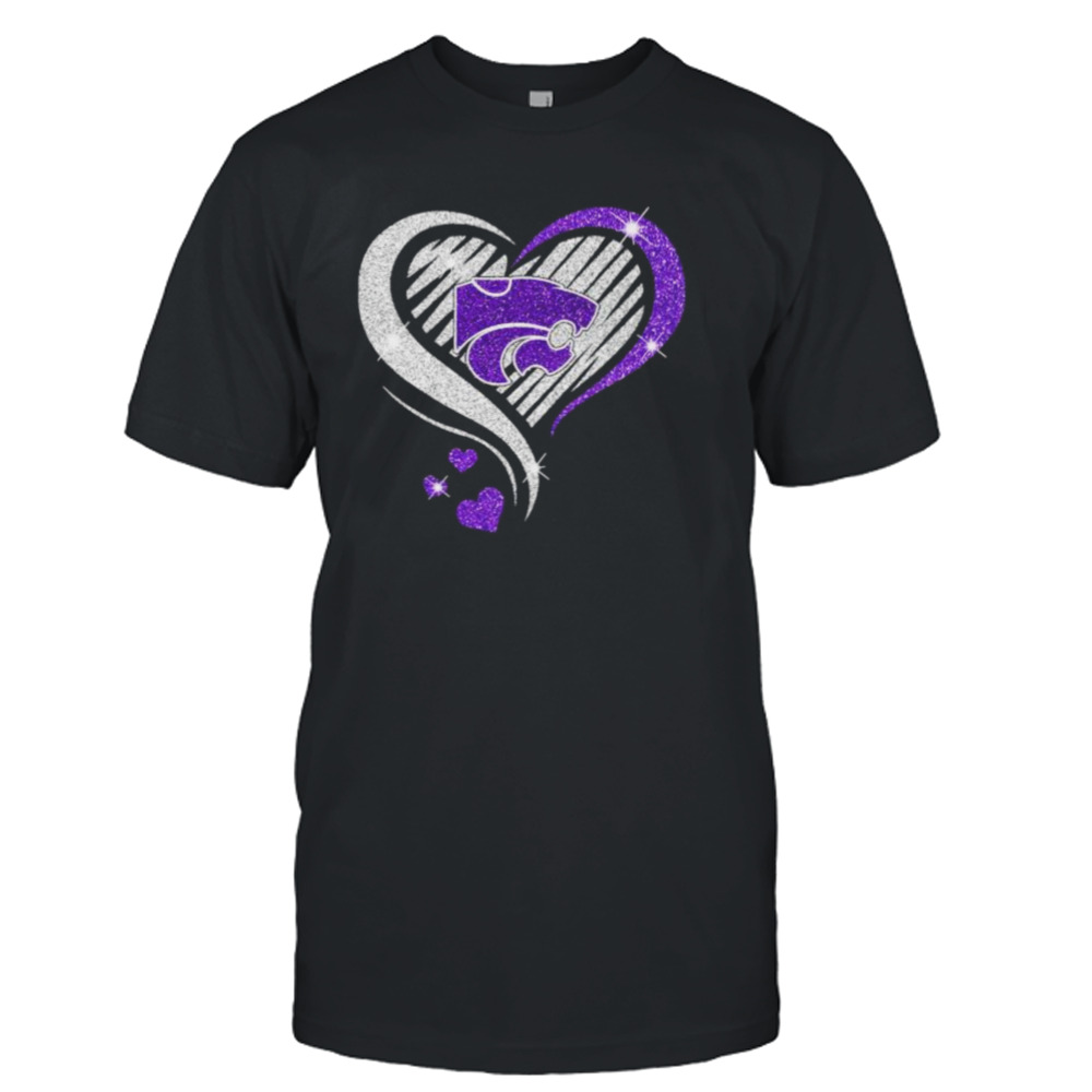 Kansas State Wildcats basketball Love Heart diamond 2023 NCAA shirt