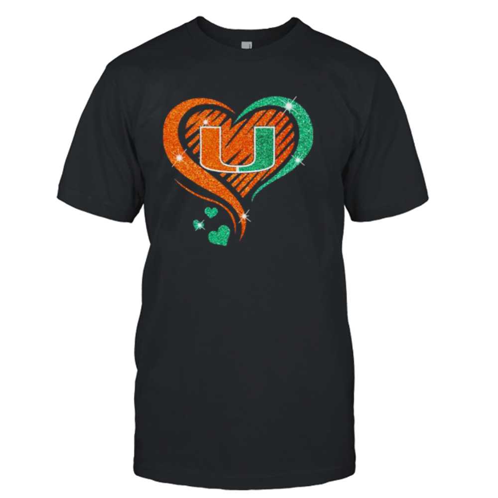 Miami Hurricanes basketball Love Heart diamond 2023 NCAA shirt