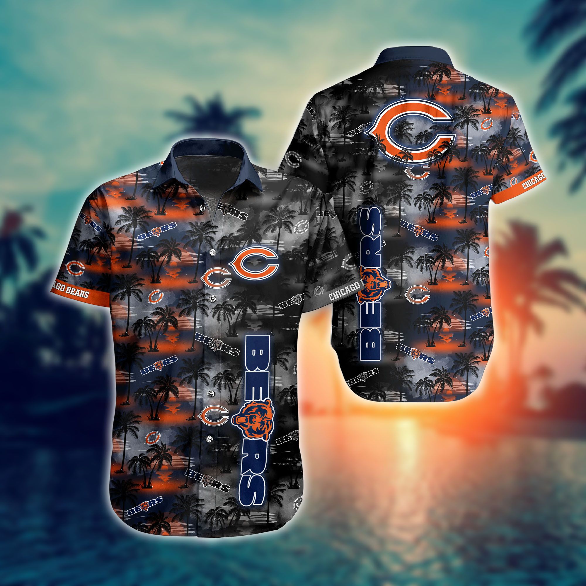 Chicago Bears Nfl Hawaii Full 3d Shirts For Fans-1