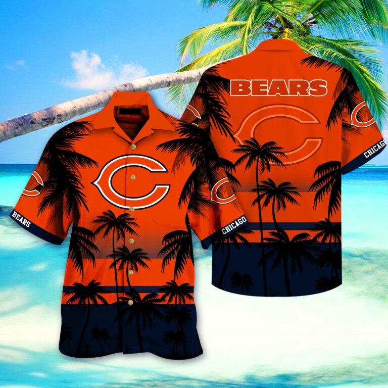 Chicago Bears Nfl Hawaiian Shirt Short 3d For Fans 01-1