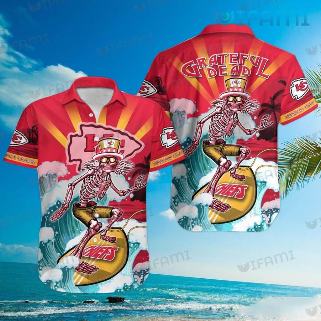 Royals Hawaiian Shirt Grateful Dead Skeleton Surfing Kansas City Royals  Gift - Personalized Gifts: Family, Sports, Occasions, Trending