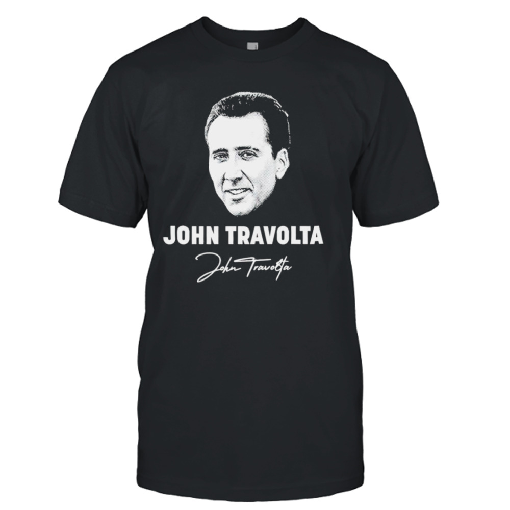 John Travolta Nicolas Cage ace signature shirt