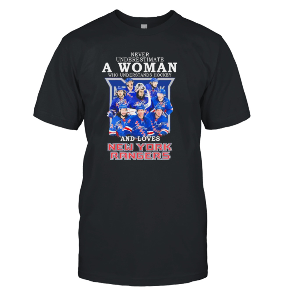 Never Underestimate A Woman Who Understands Hockey And Love New York Rangers 2023 Shirt