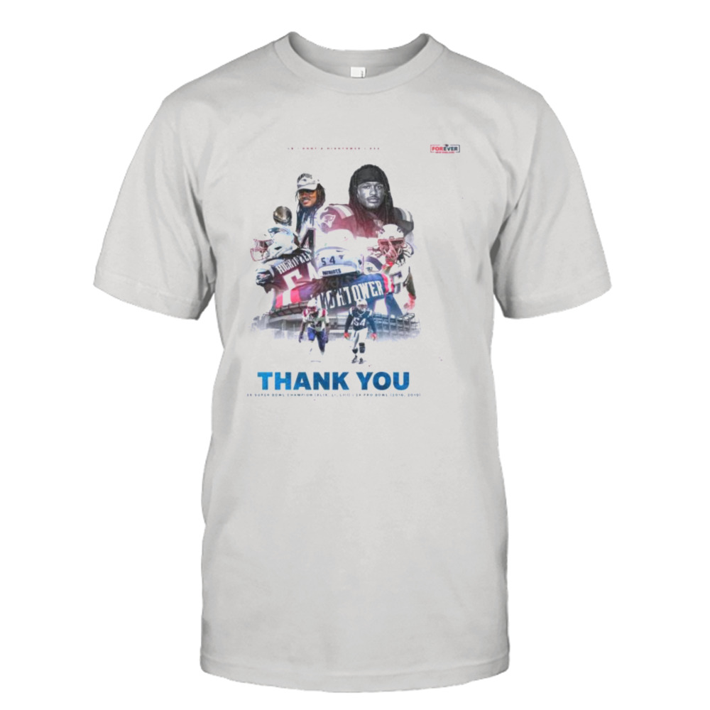 New England Patriots Thank You Hightower 3x Super Bowl Champion Shirt