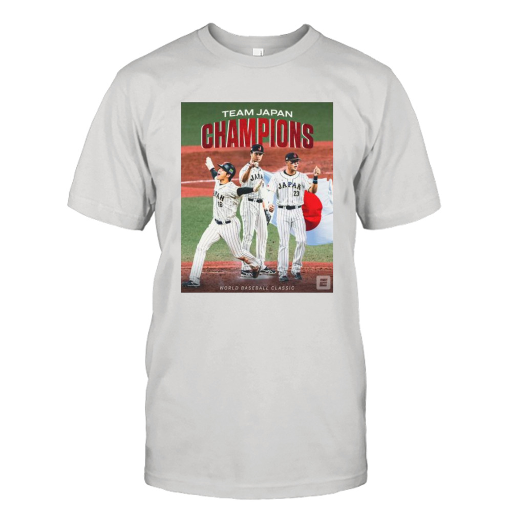 Team Japan Champions World Baseball Classic 2023 Poster Shirt