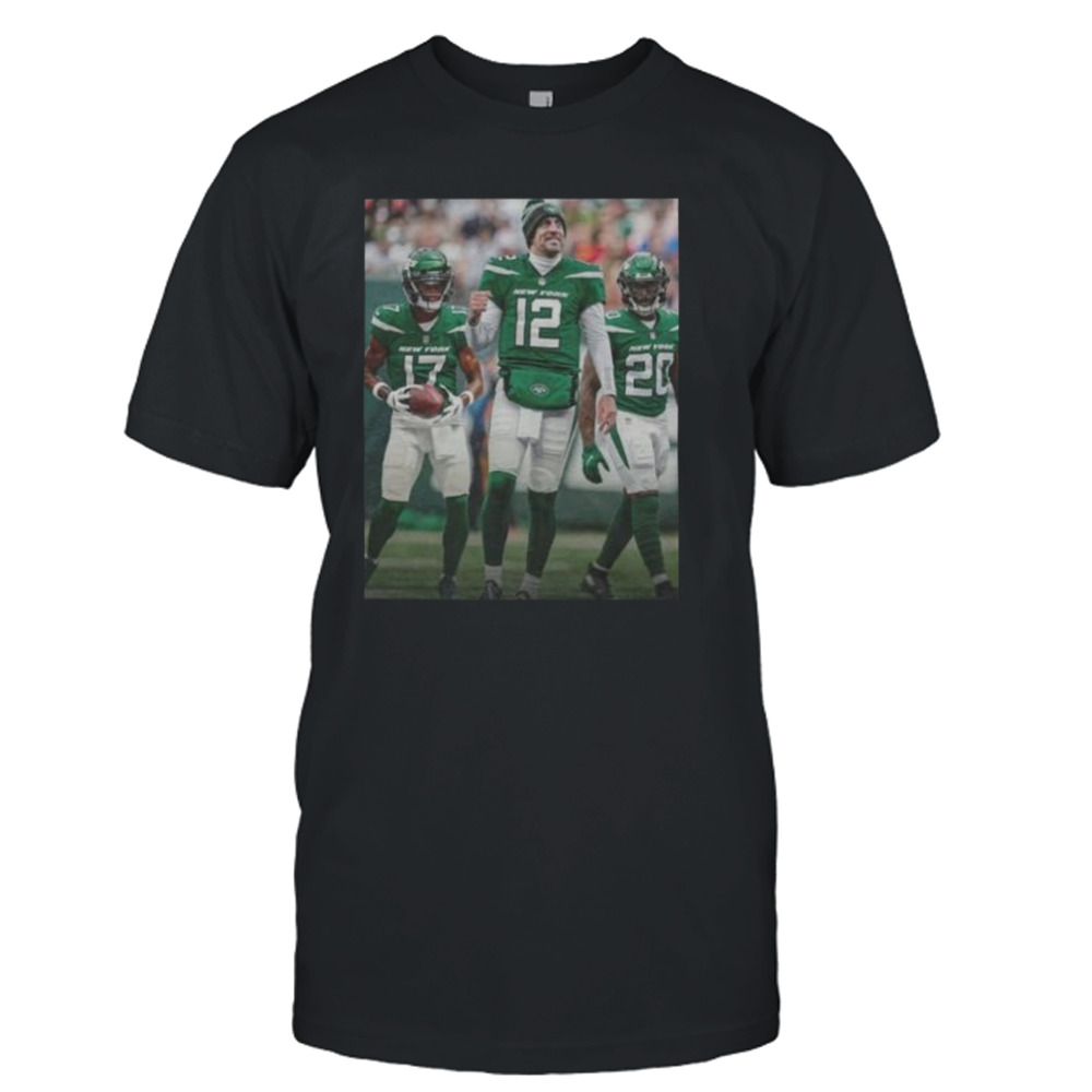 Aaron Rodgers Garrett Wilson Breece Hall NY Jets shirt