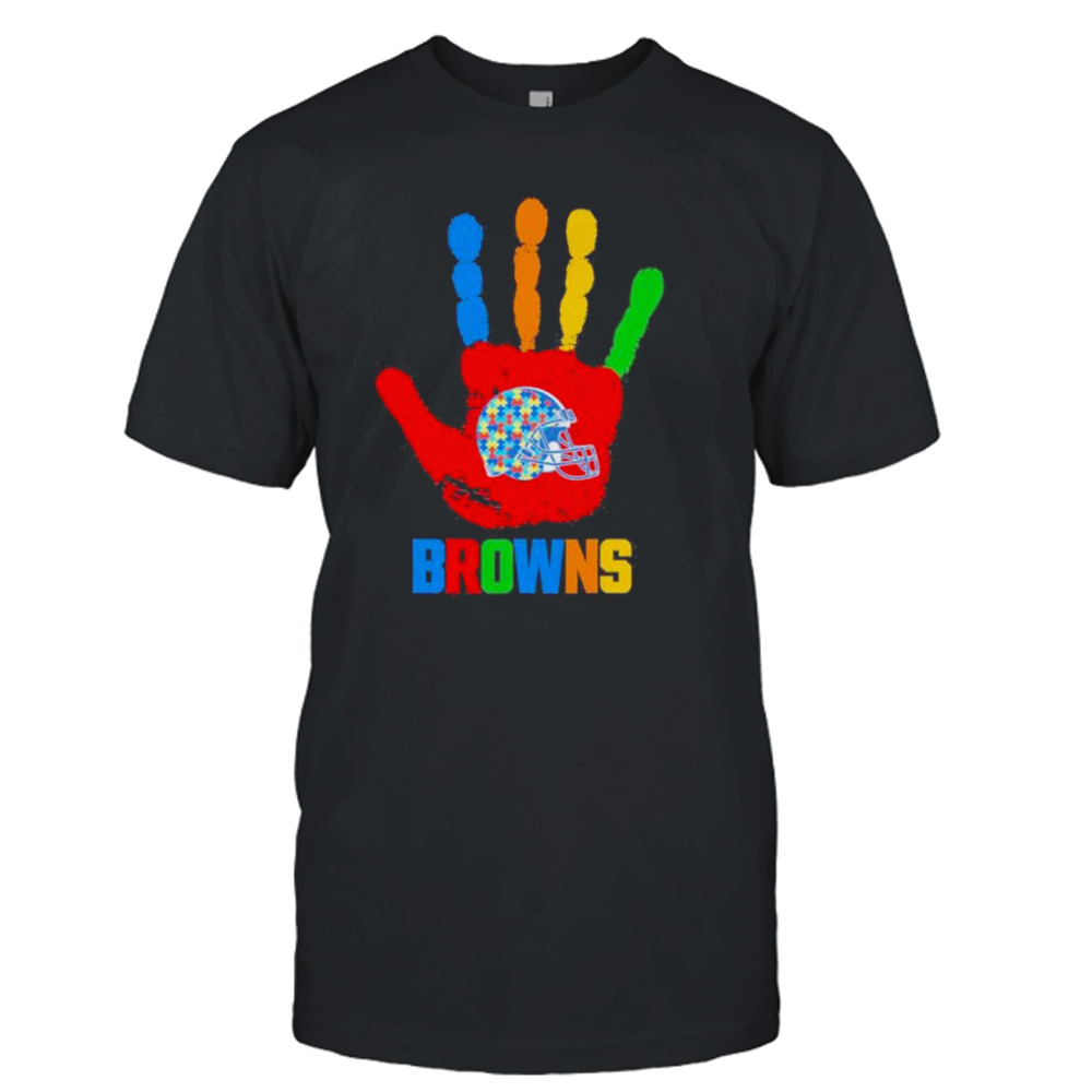 Cleveland Browns Hand Autism 2023 NFL shirt
