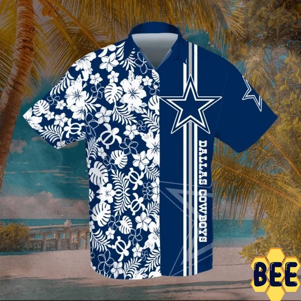 Dallas Cowboys Tropical Flower Trending Hawaiian Shirt-1