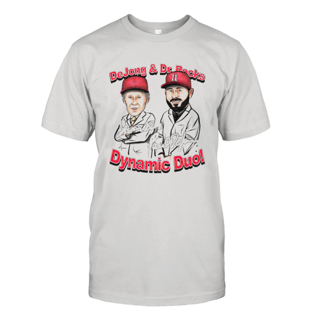 Paul DeJong and Dr. Rocks St. Louis cartoon shirt