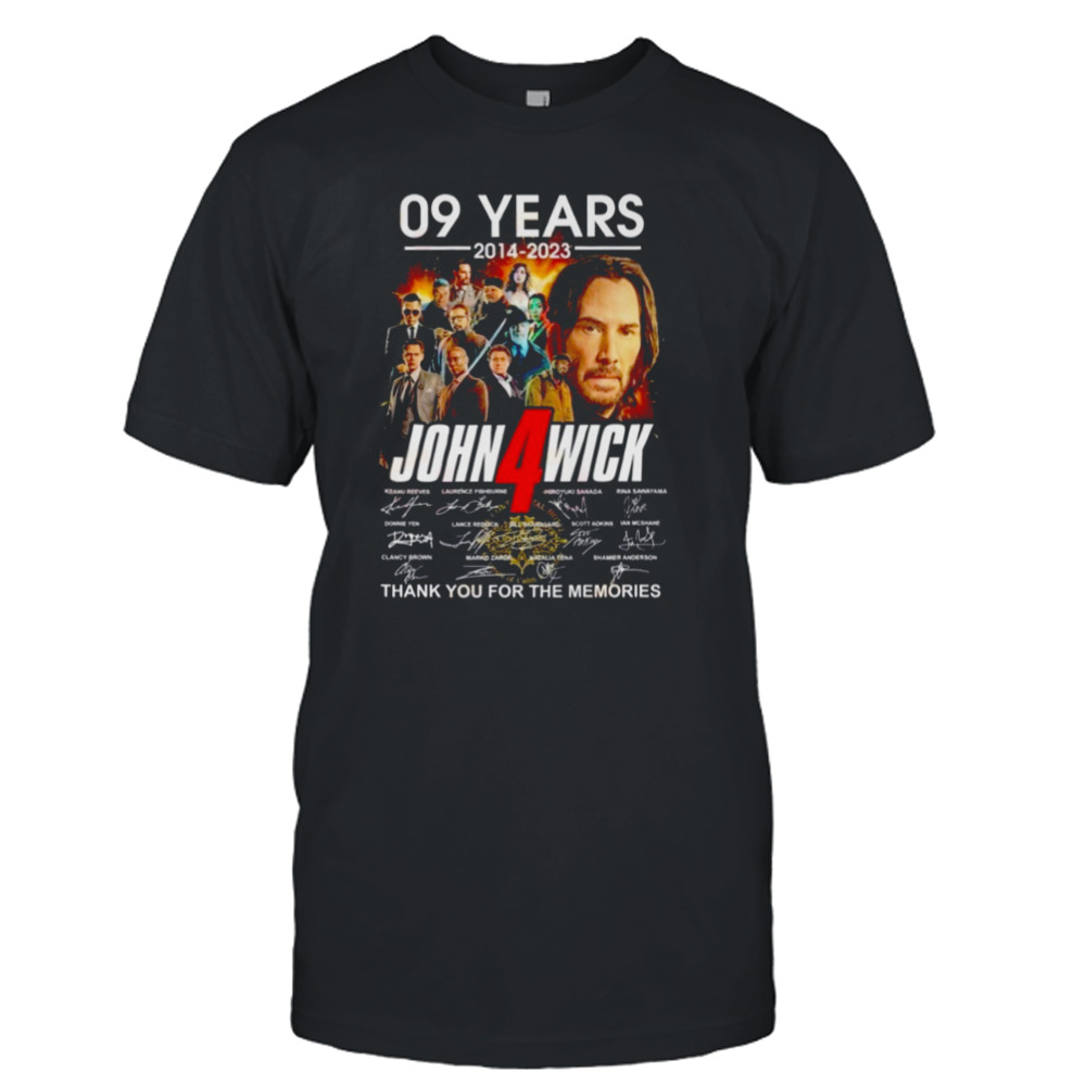 09 Years John Wick Chapter 4 2014 – 2023 Thank You For The Memories T-Shirt