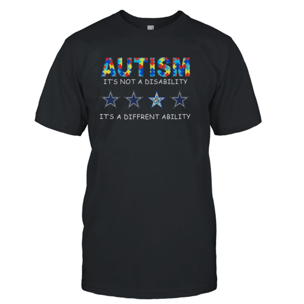 Dallas Cowboys Autism It’s Not A Disability It’s A Different Ability shirt