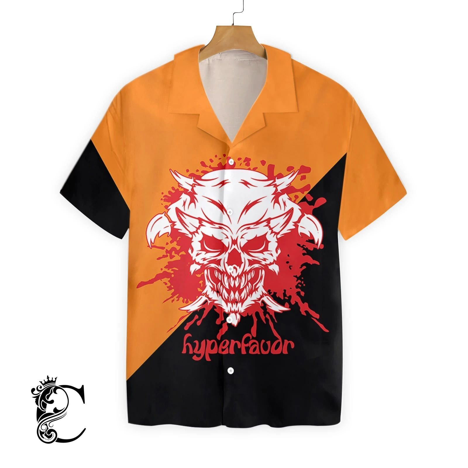 Demon Scary Skull Ez22 2710 Hawaiian Shirt