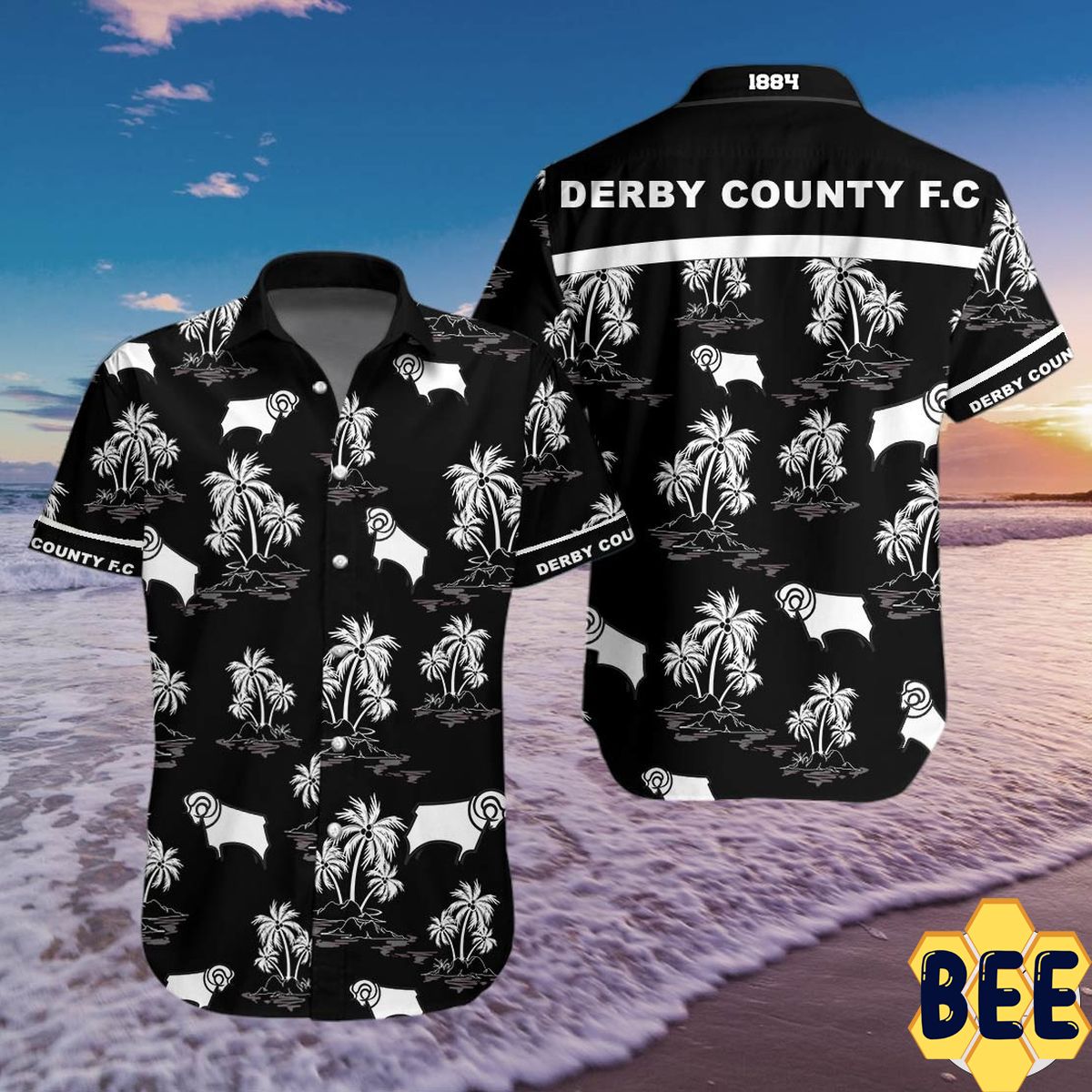 Derby County Tropical Flower Trending Hawaiian Shirt-1