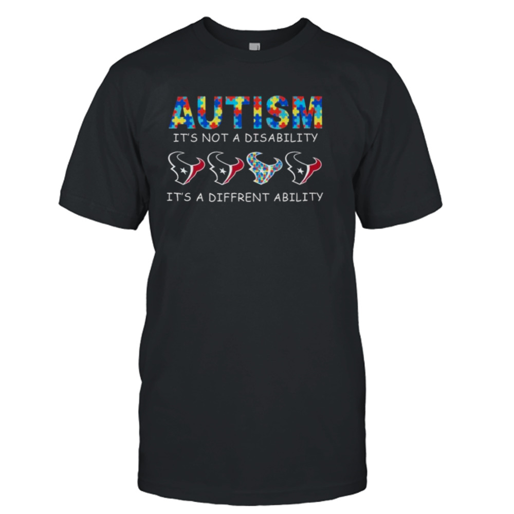 Houston Texans Autism It’s Not A Disability It’s A Different Ability shirt