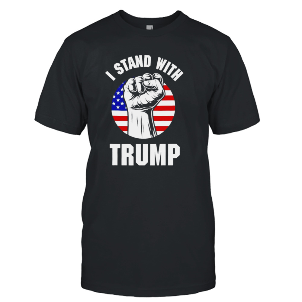 I stand with Trump USA flag T-shirt