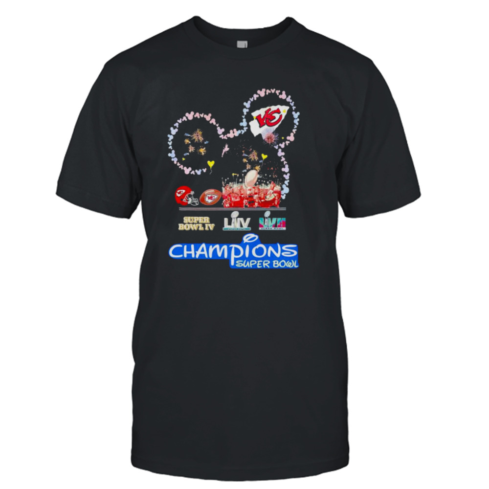 Kansas City Chiefs Mickey Mouse Head Champions Super Bowl shirt