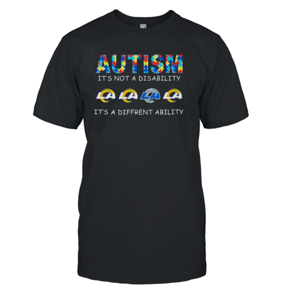 Los Angeles Rams Autism It’s Not A Disability It’s A Different Ability shirt