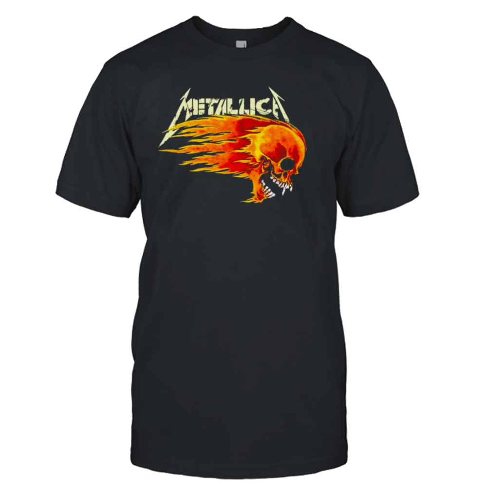 Metallica Flaming Skull Slipmat T Shirt