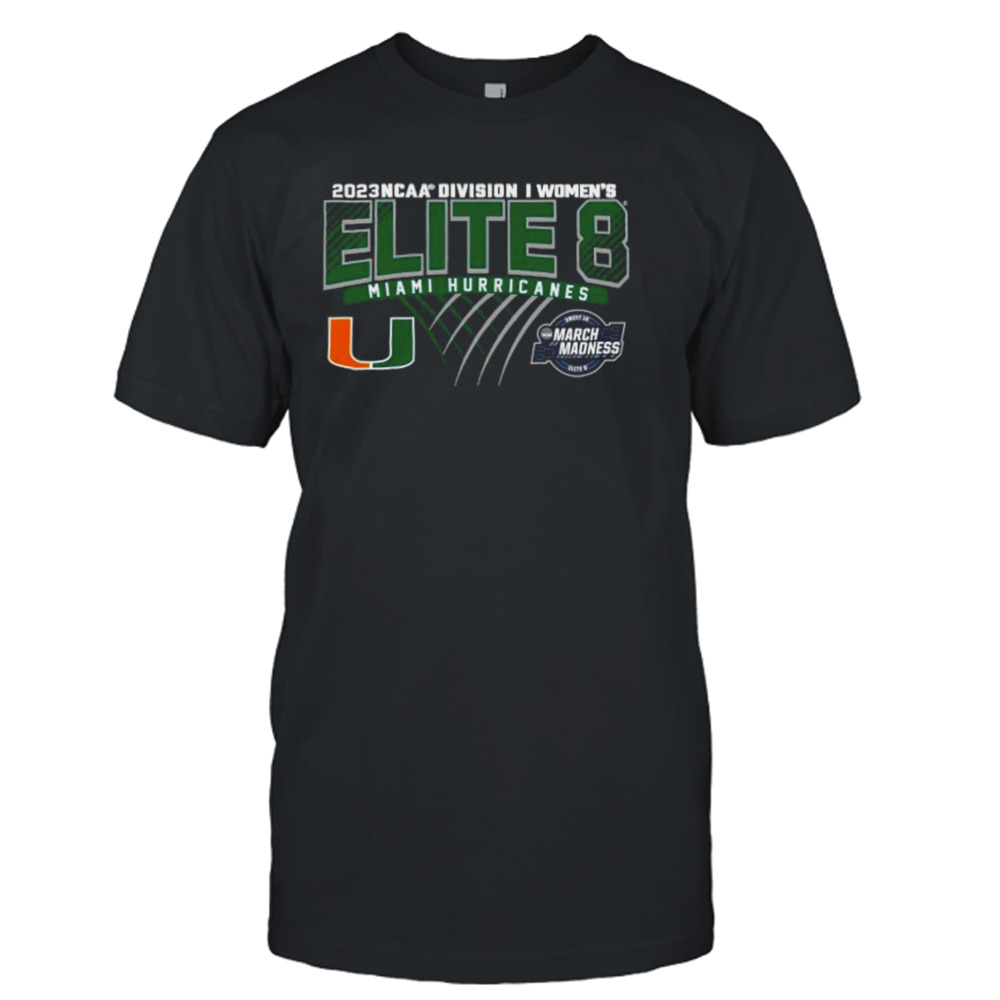 Miami Hurricanes 2023 NCAA Division I Women’s Basketball Elite Eight Shirt