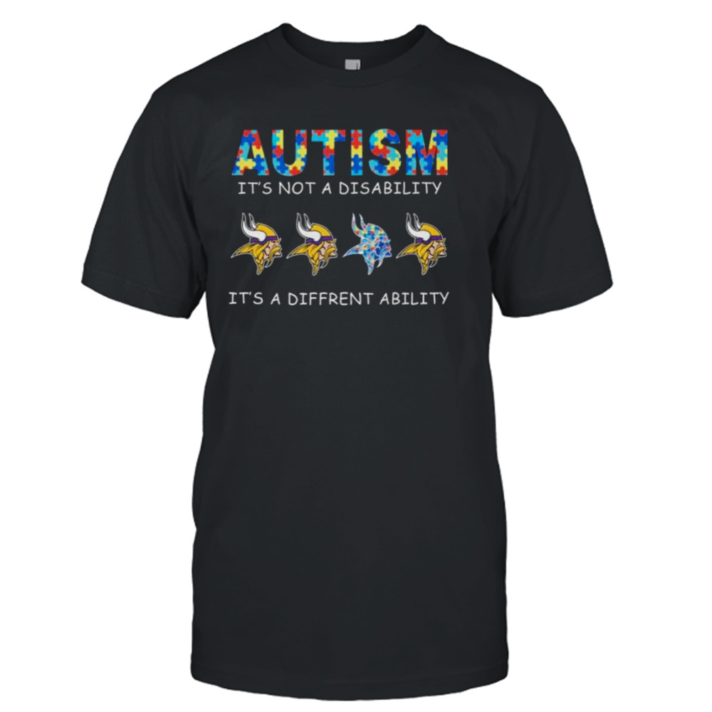Minnesota Vikings Autism It’s Not A Disability It’s A Different Ability shirt