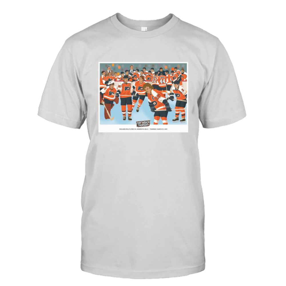 Philadelphia Flyers vs Minnesota Wild NHL Throwback Thursday 2023 shirt