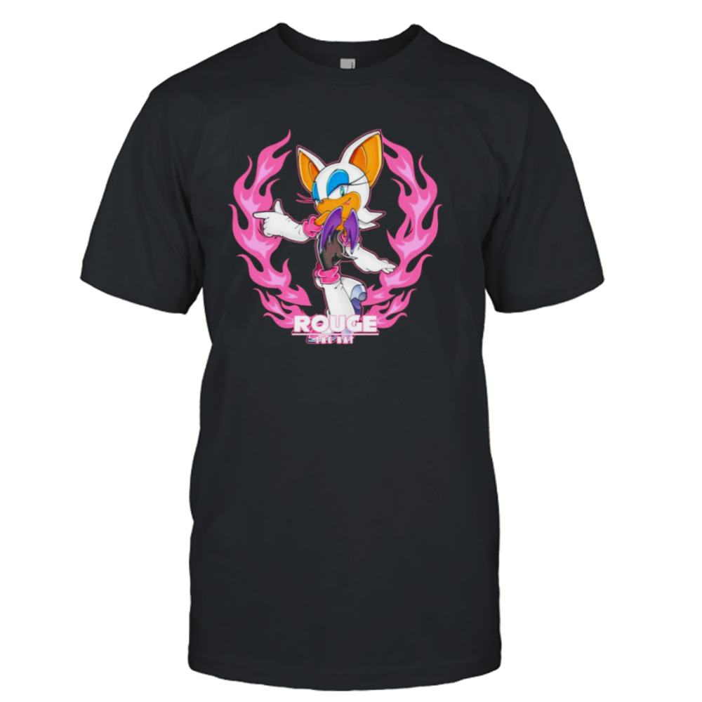 Rouge the bat Pink flame shirt