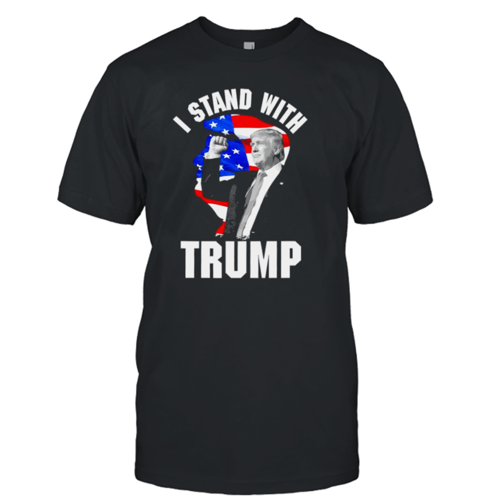 USA flag I stand with Trump shirt