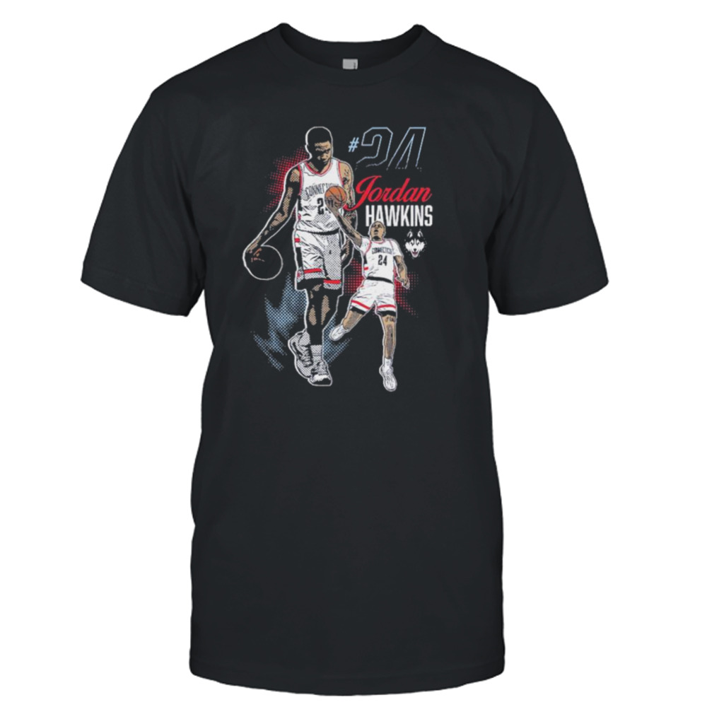 Uconn Huskies #24 Jordan Hawkins Action shirt