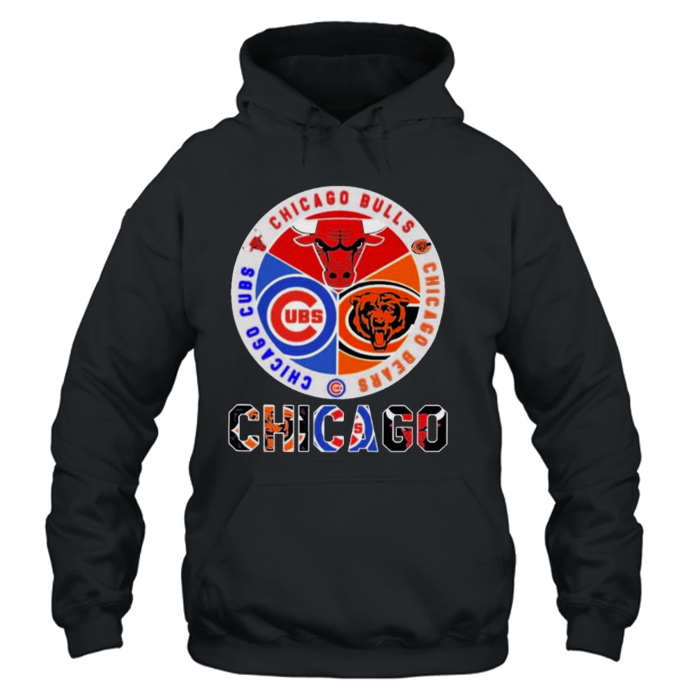 Chicago Bears Chicago Bulls Chicago Cubs 2023 logo shirt, hoodie