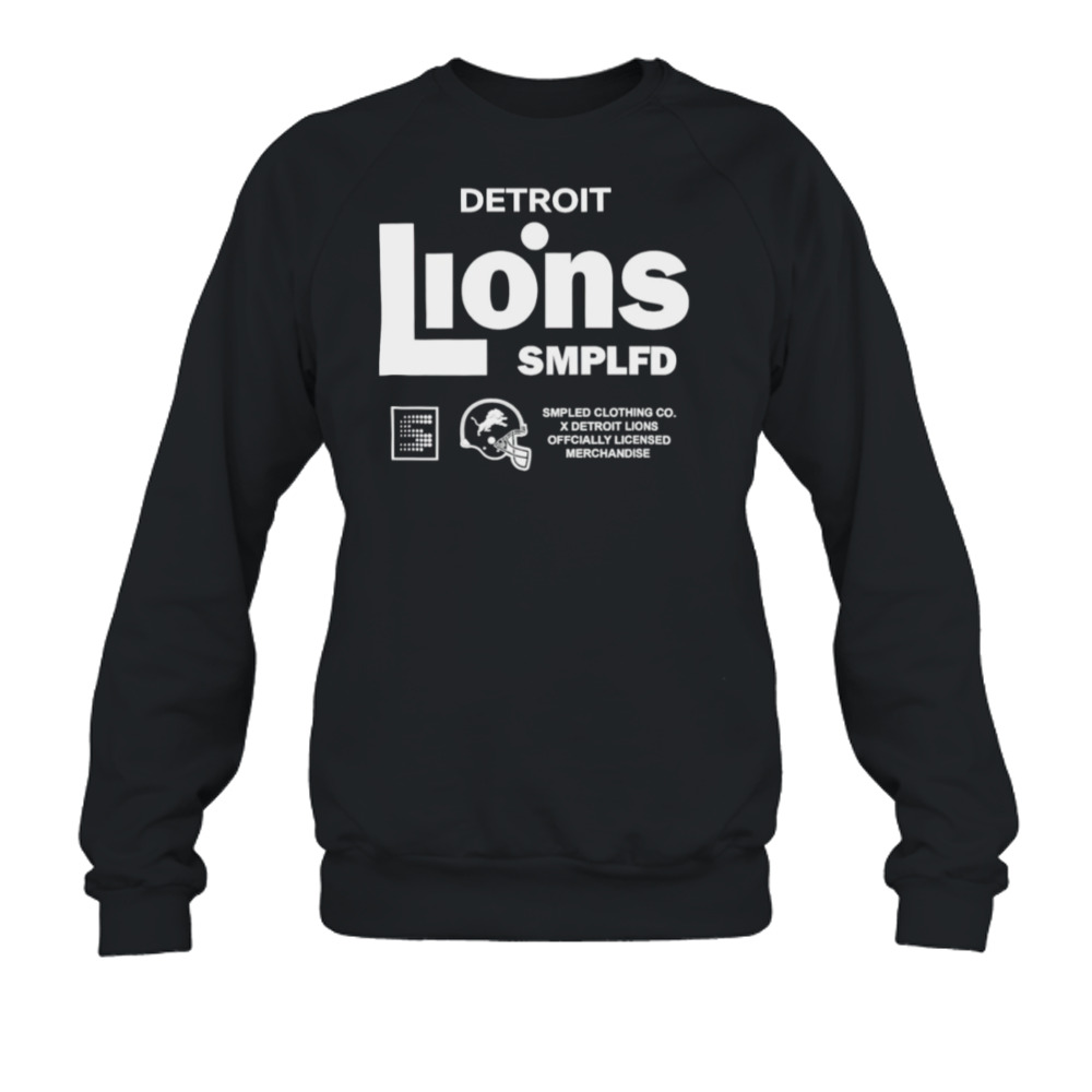 Men's SMPLFD White Detroit Lions Vintage Program Long Sleeve T-Shirt