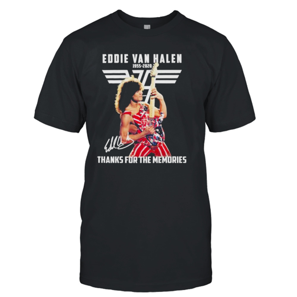 Eddie Van Halen 1955 2020 memories signature shirt