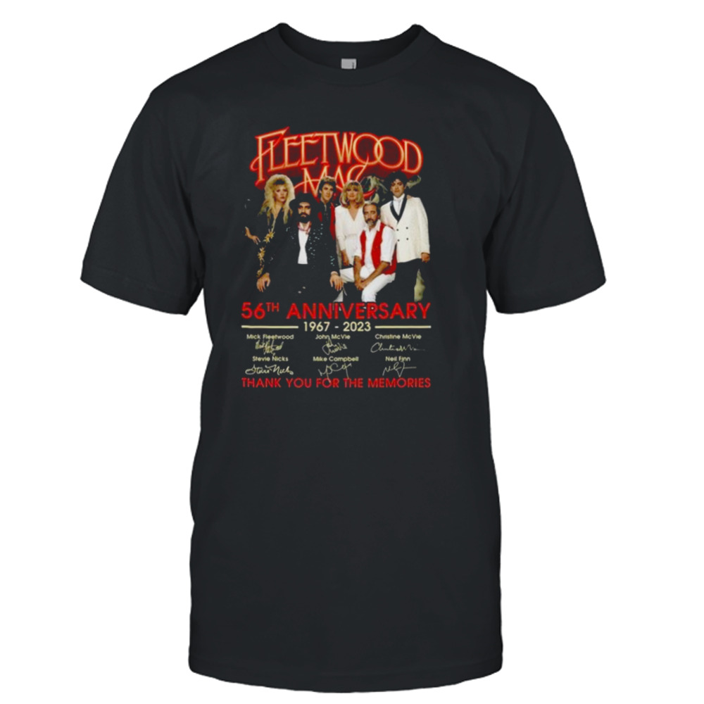 Fleetwood Mac 56tht Anniversary 1967 – 2023 Thank You For The Memories Signatures Shirt