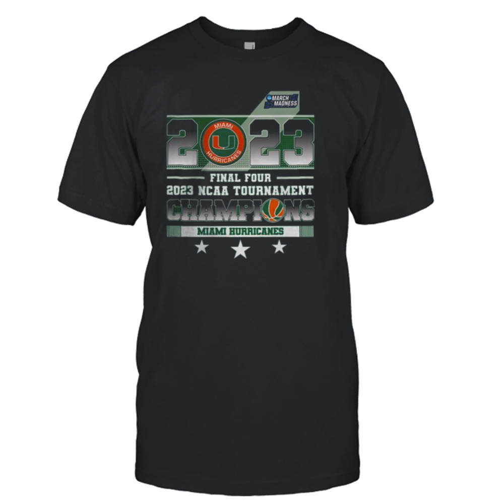 Miami Hurricanes 2023 Final Four NCAA Tournament Champions shirt