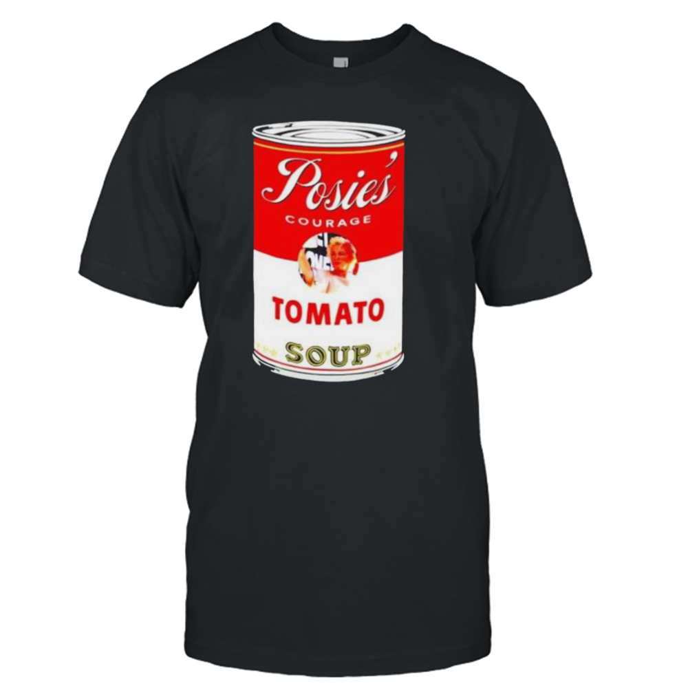 Posies’ courage tomato soup can shirt