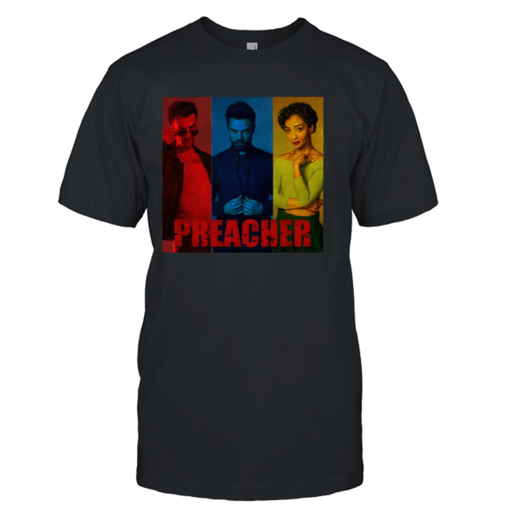 Preacher Series Red Blue & Yellow Design shirt