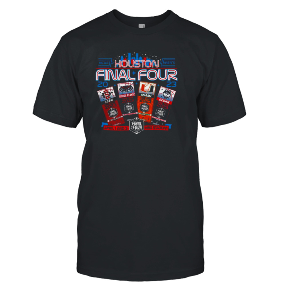 2023 NCAA Men’s Final Four Four-Team Houston T-Shirt