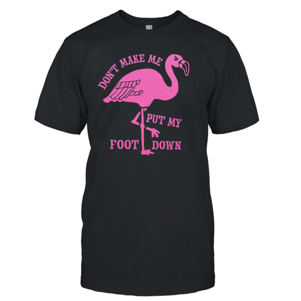 Flamingo don’t make me put my foot down shirt