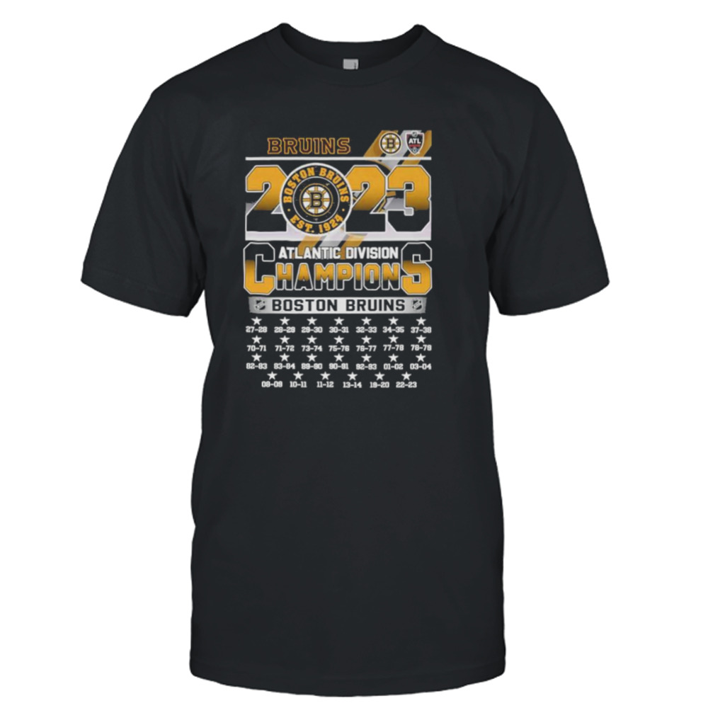 27x Boston Bruins 2023 Atlantic Division Champions shirt