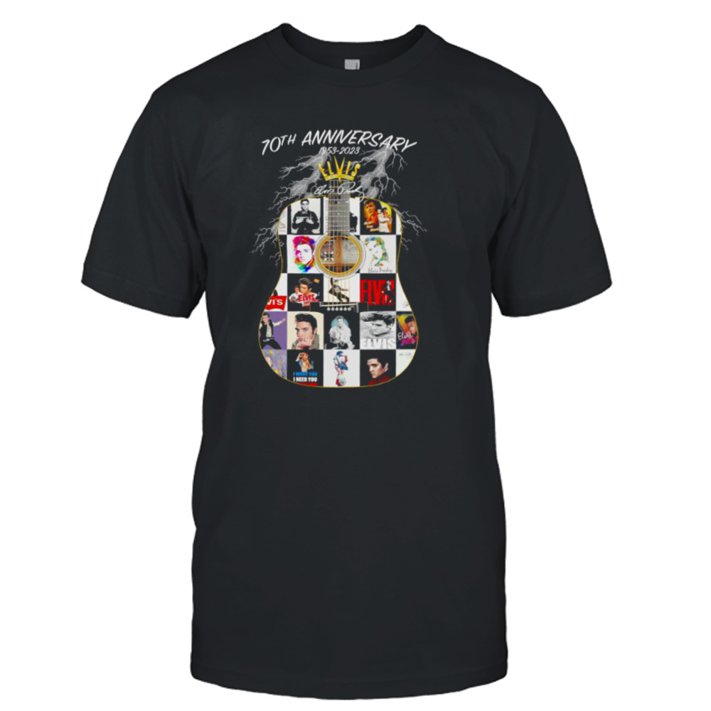 70th Anniversary 1953 – 2023 Elvis Presley The King of rock N’ Roll signature T-Shirt