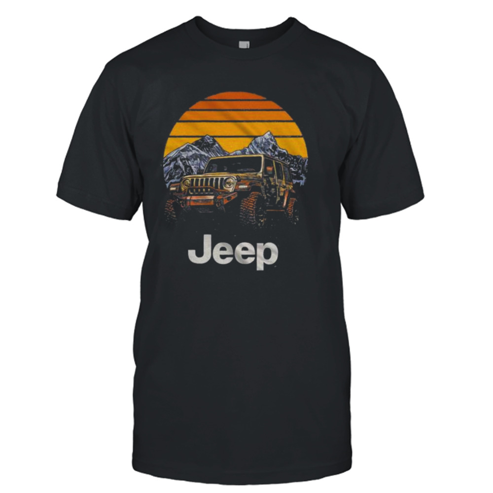 Mountain Range Jeep Sunset Shirt