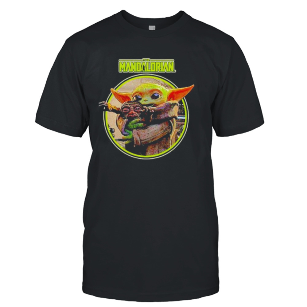 Star Wars The Mandalorian Grogu Hugging An Anzellan shirt