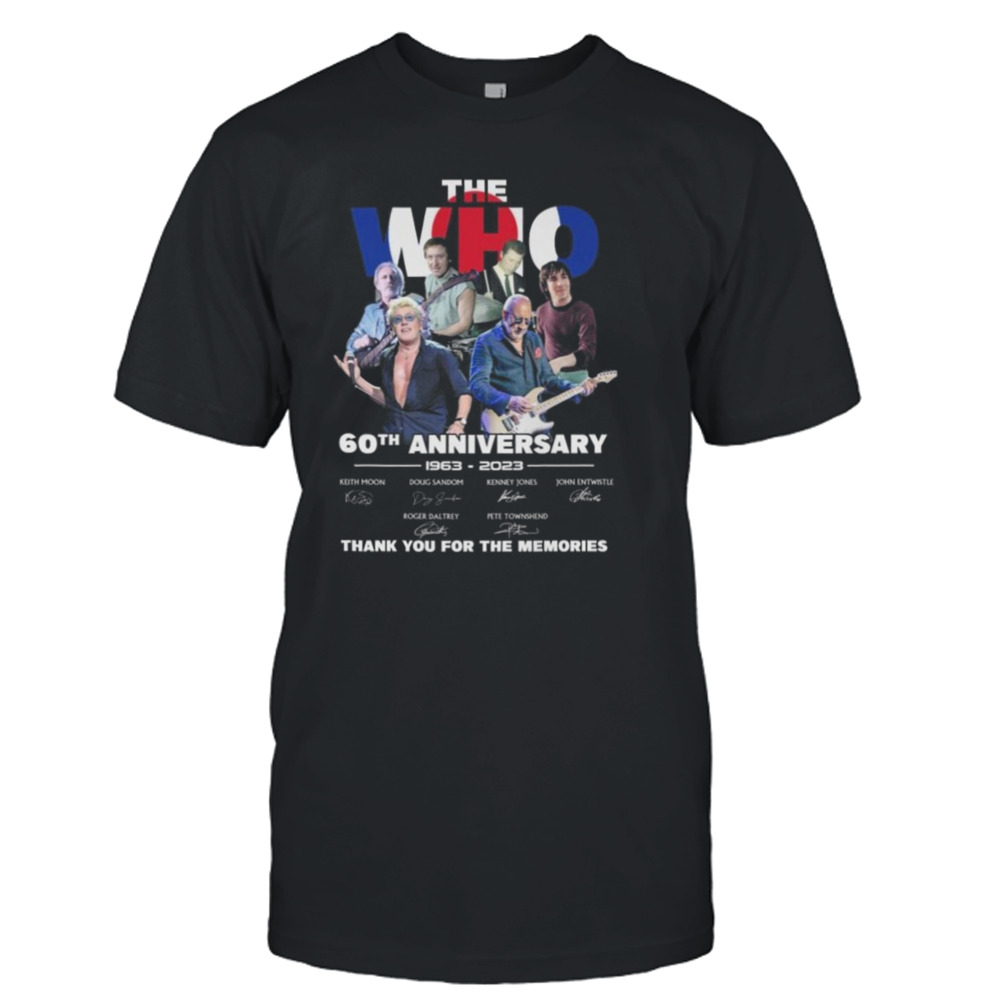 The Who 60th Anniversary 1963 – 2023 Thank You For The Memories Signatures Shirt