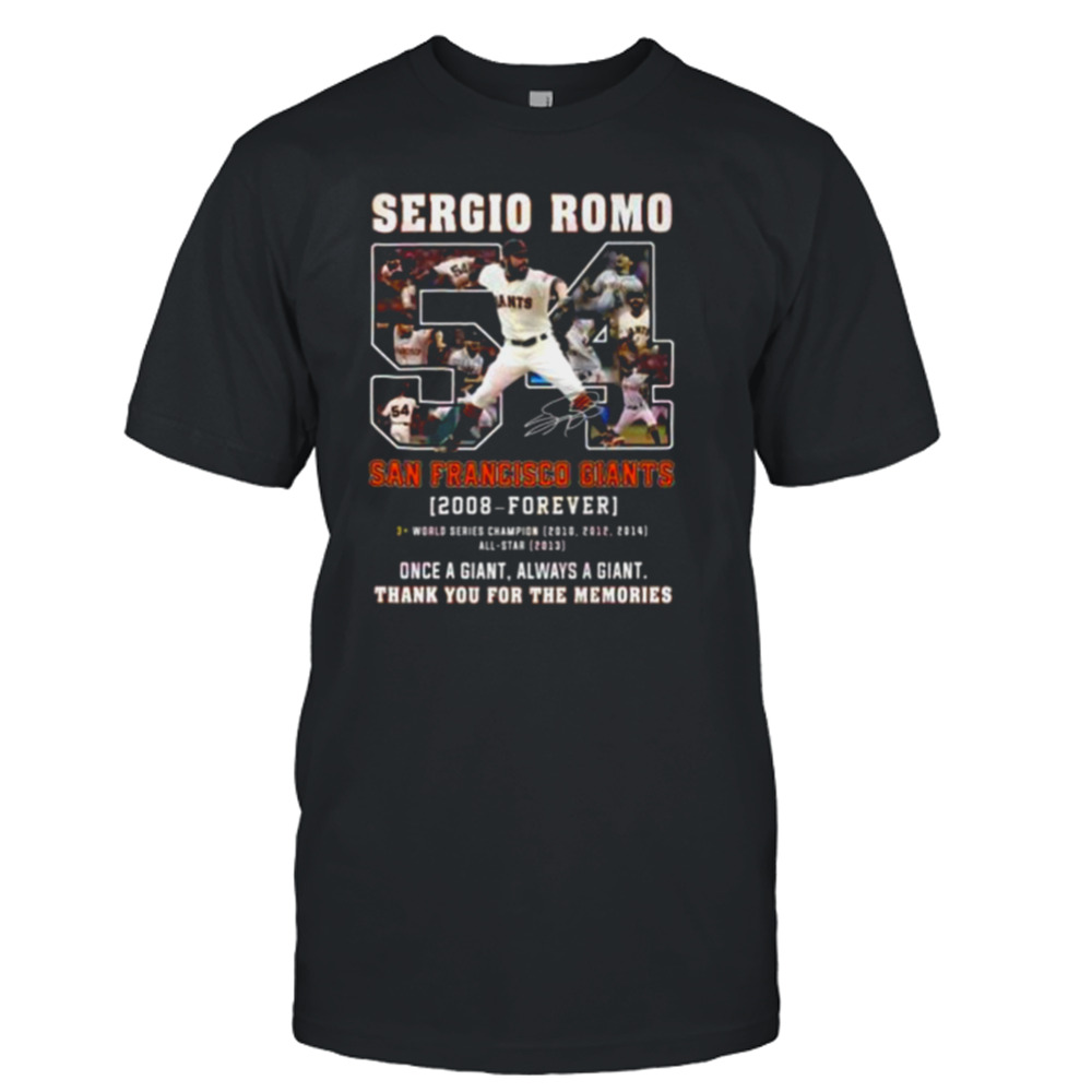 Sergio Romo San Francisco Giants 2008 – Forever Thank You For The Memories T-Shirt