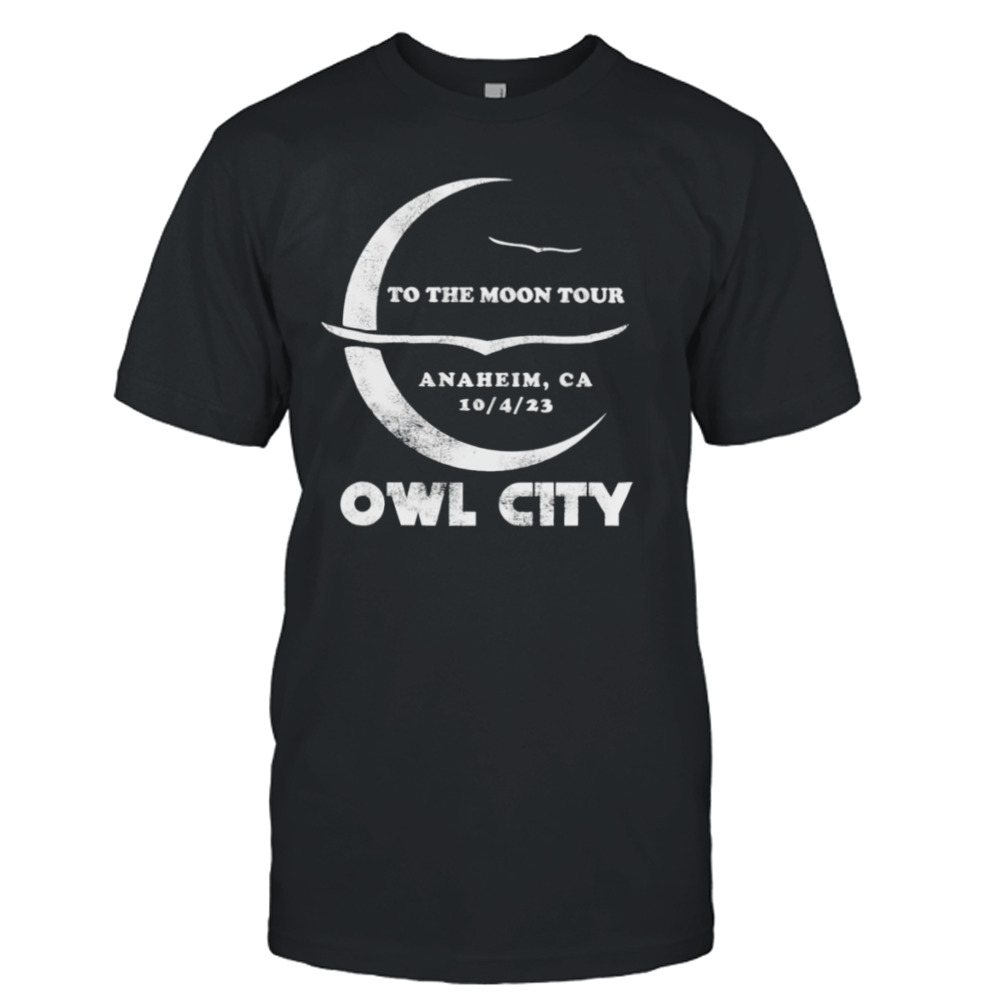 To the moon tour anaheim owl city shirt