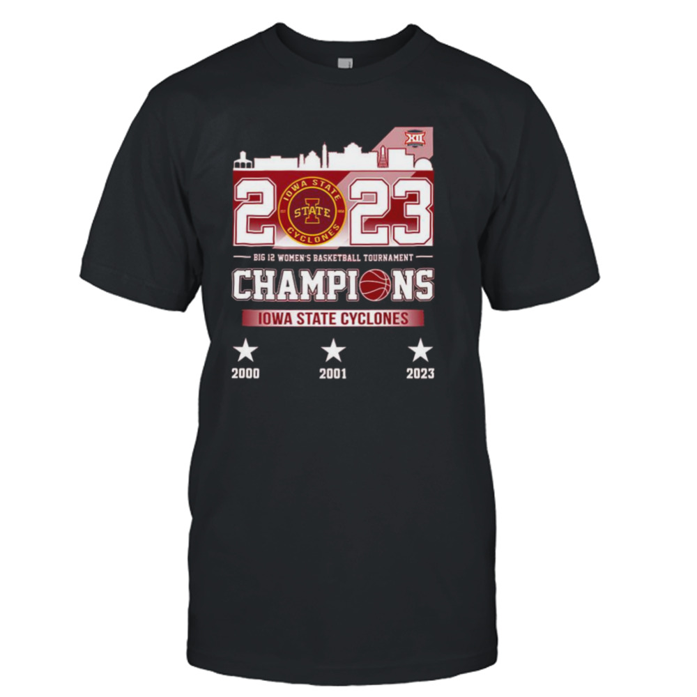 2023 Big 12 women’s basketball tournament champions Iowa State Cyclones shirt