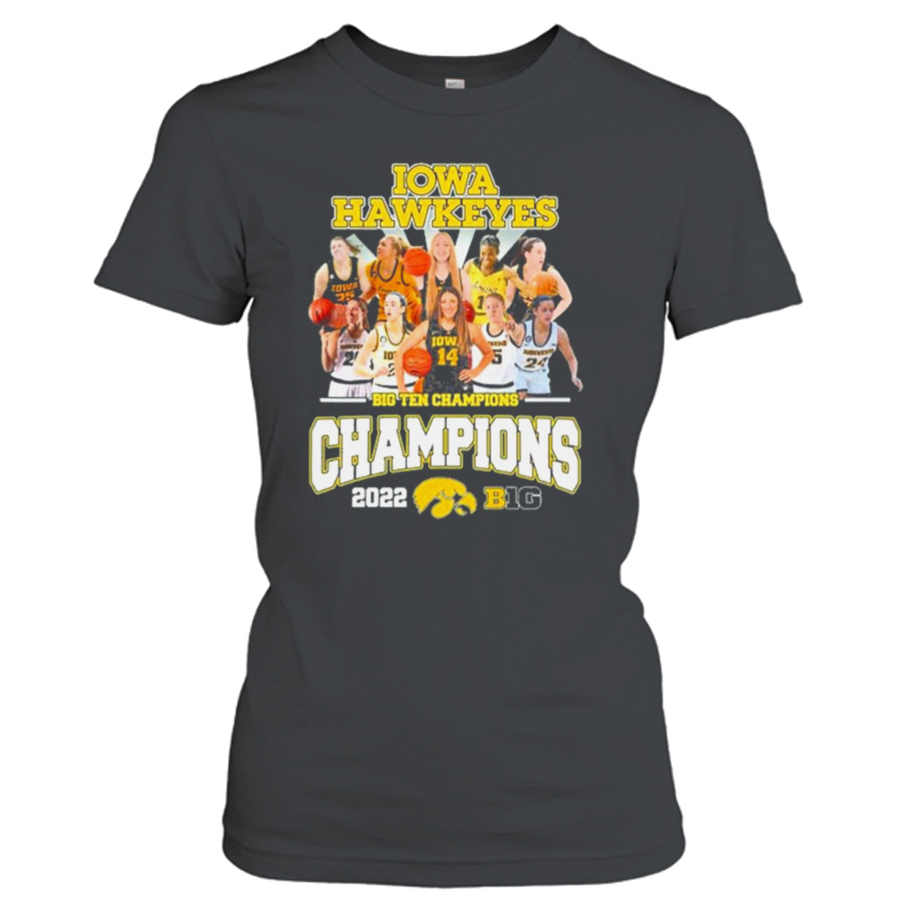 Iowa Hawkeyes Team Big Ten Champions Shirt 2 Ladies T-Shirt