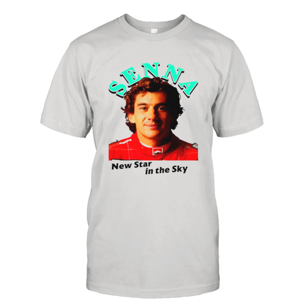 Lewis Hamilton Senna new star in The Sky shirt