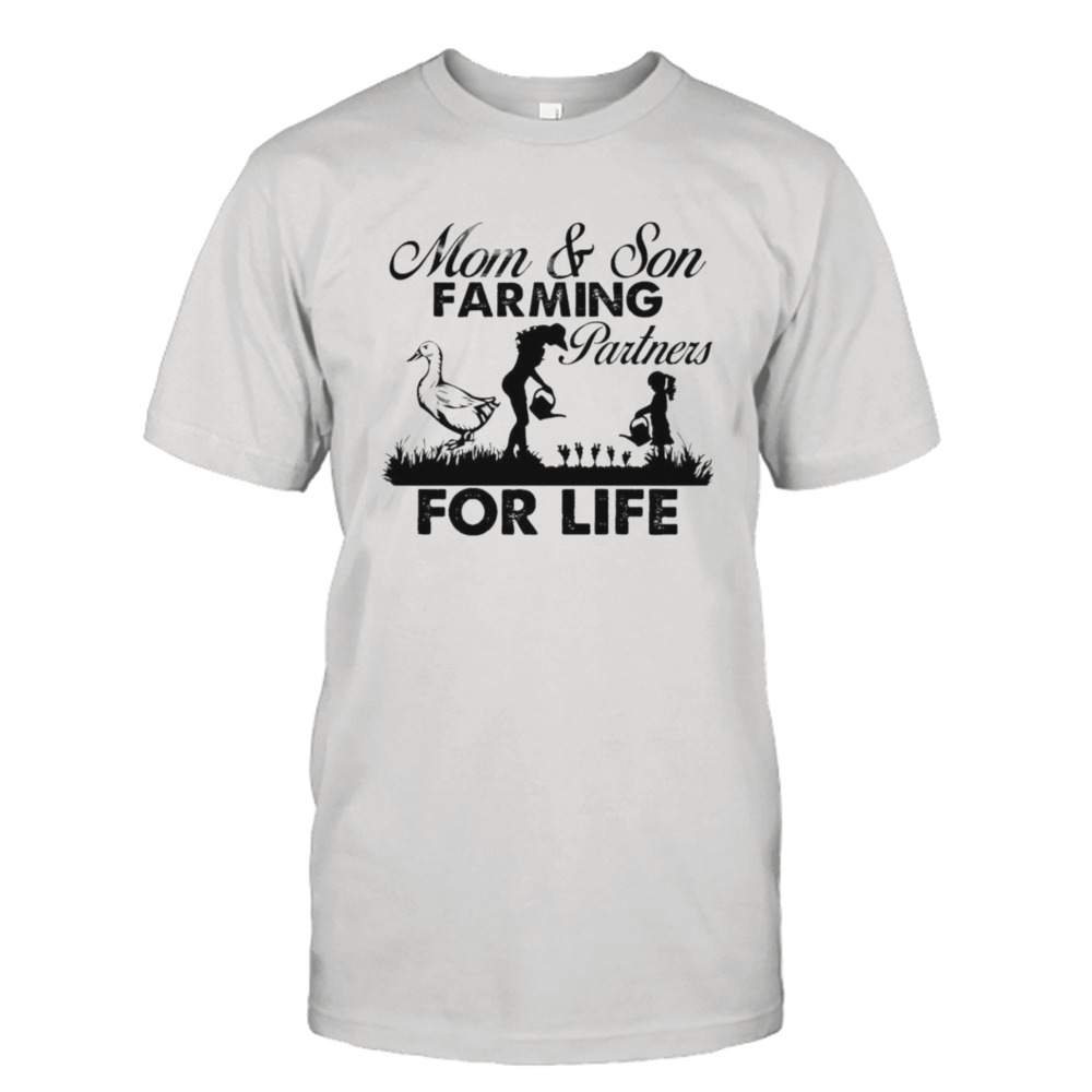 Mom and Son farming partners for life T-shirt