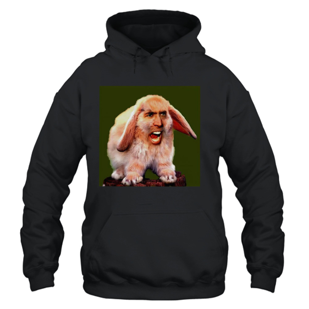 Nicolas Cage Bunny meme shirt 4 Unisex Hoodie