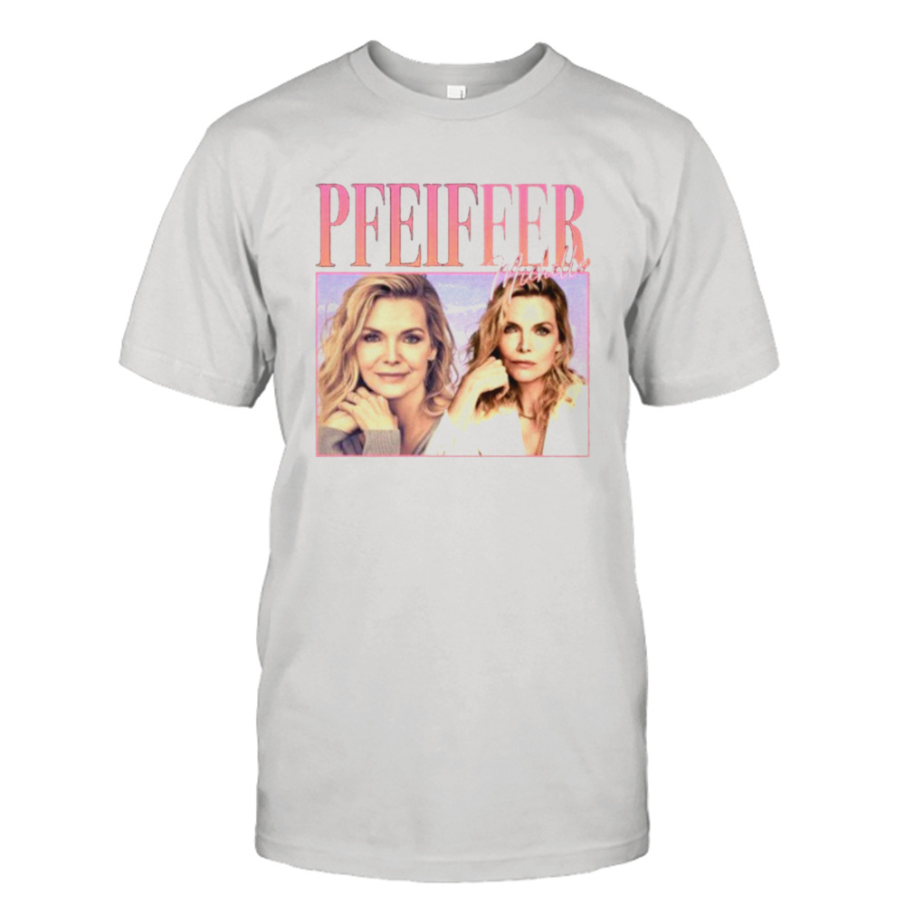 90’s Retro Style Michelle Pfeiffer Pink Collage shirt